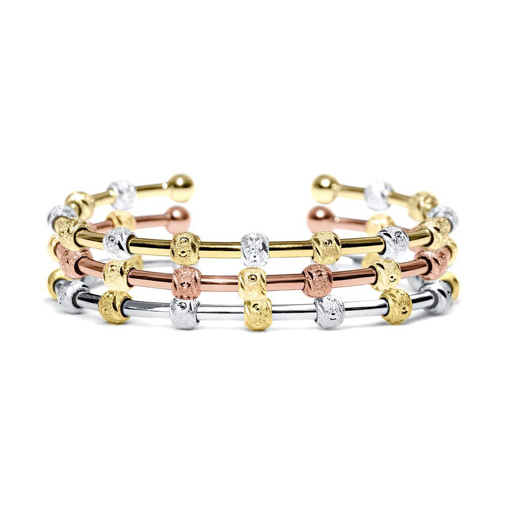 Count Me Healthy Laurel Two-Tone Bracelet Stack by Chelsea Charles