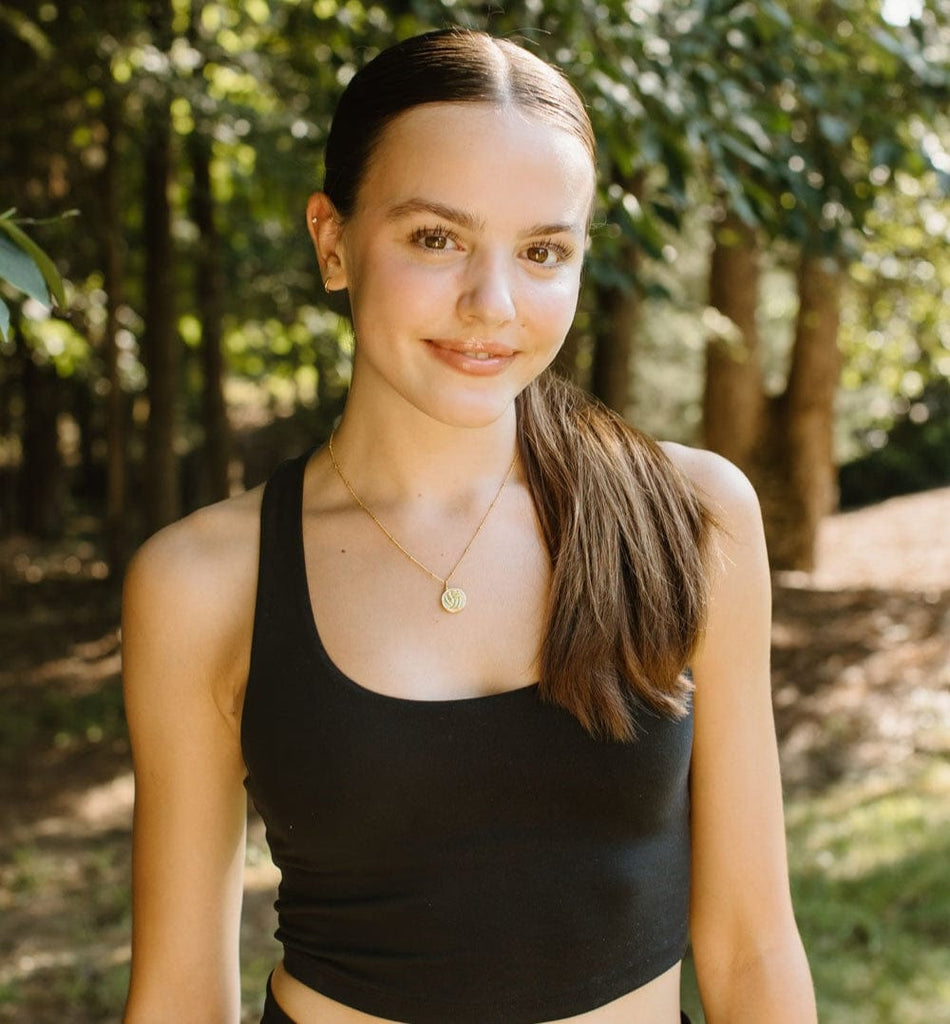 Gold Pavé Volleyball Necklace