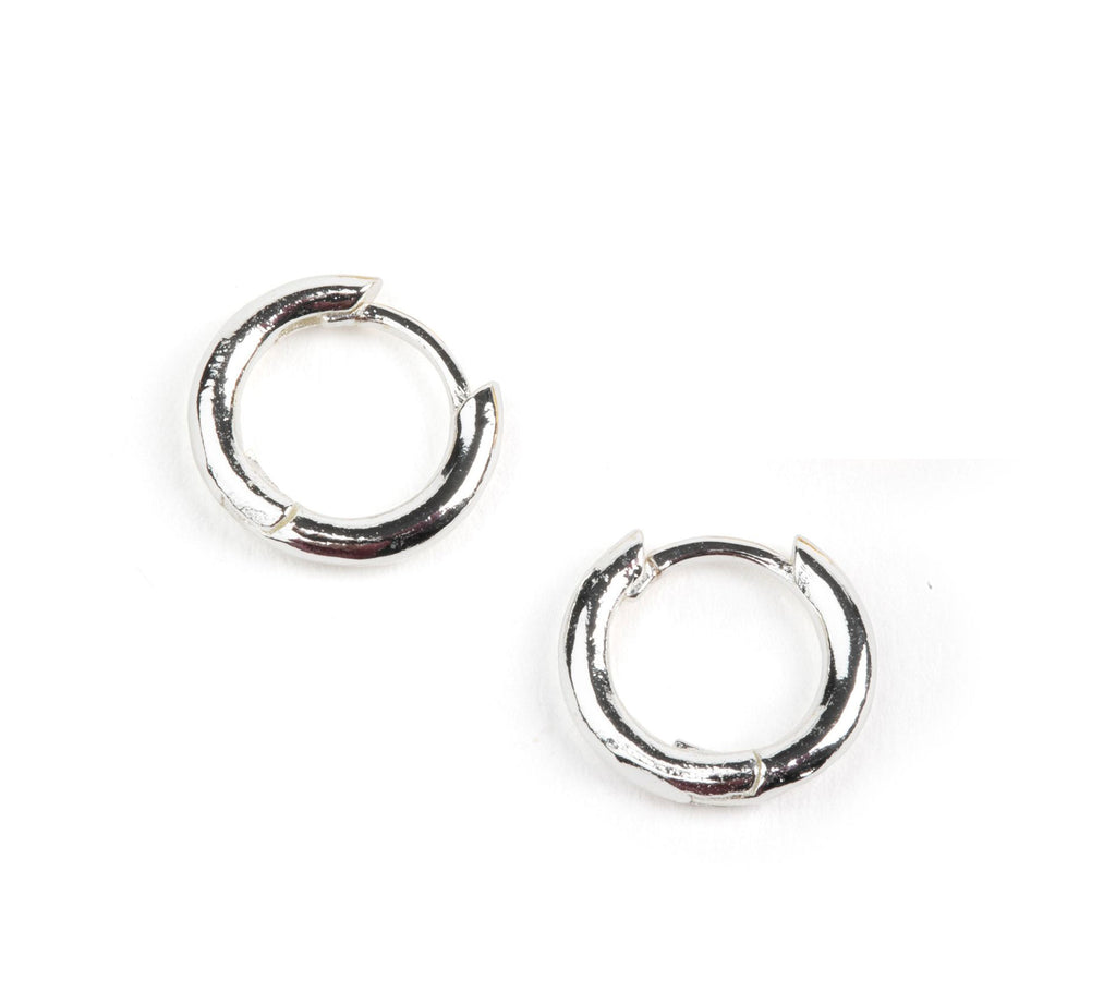 The Perfect Silver Huggie Hoops by Chelsea Charles