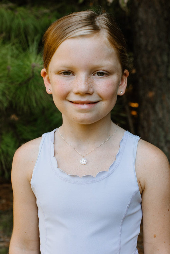 Silver Pavé Soccer Necklace for Little Girls & Tweens