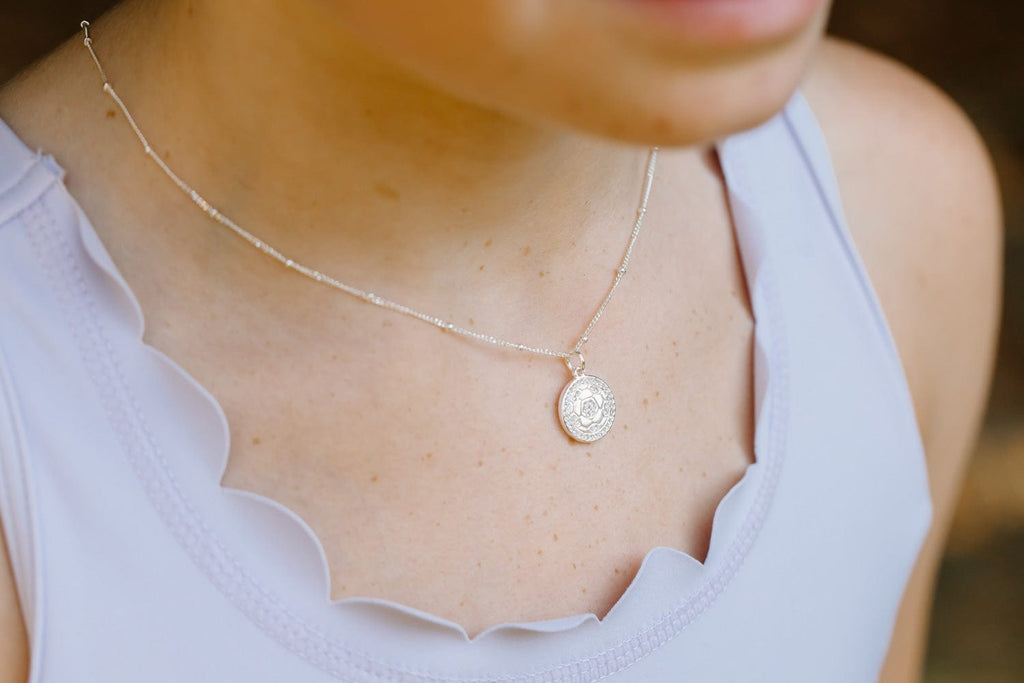 Silver Pavé Soccer Necklace for Little Girls & Tweens
