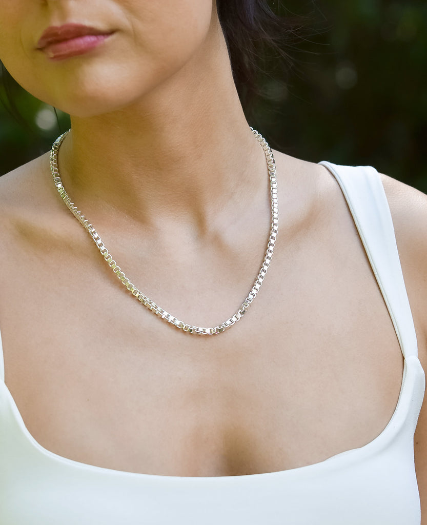 Velo Sterling Silver Chain Necklace by Chelsea Charles