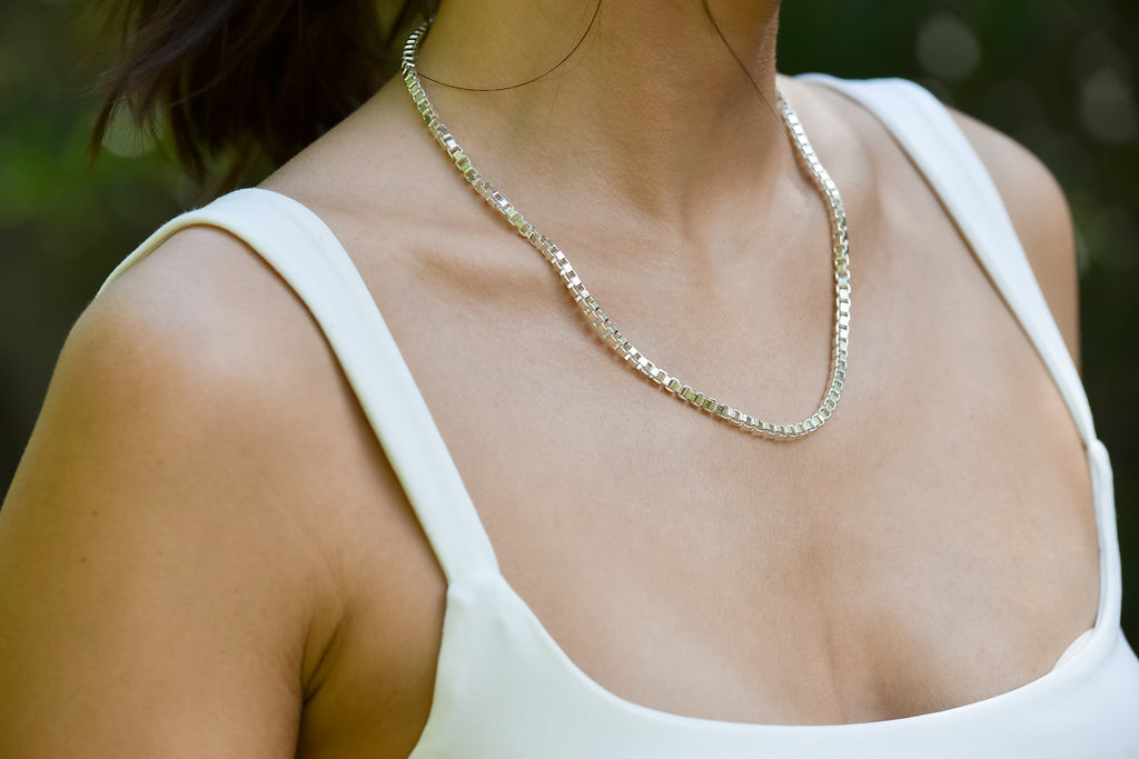 Velo Sterling Silver Chain Necklace by Chelsea Charles