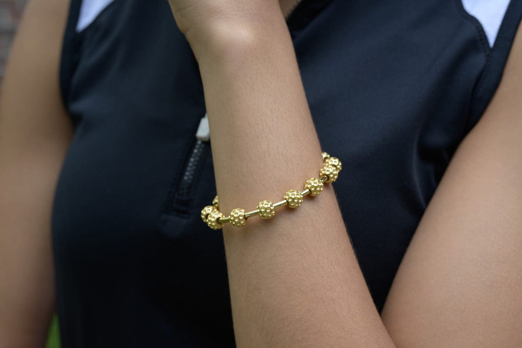 Chelsea Charles Jewelry Bracelet Golf Goddess Gold Golf Ball Bead Stroke Counter Bracelet