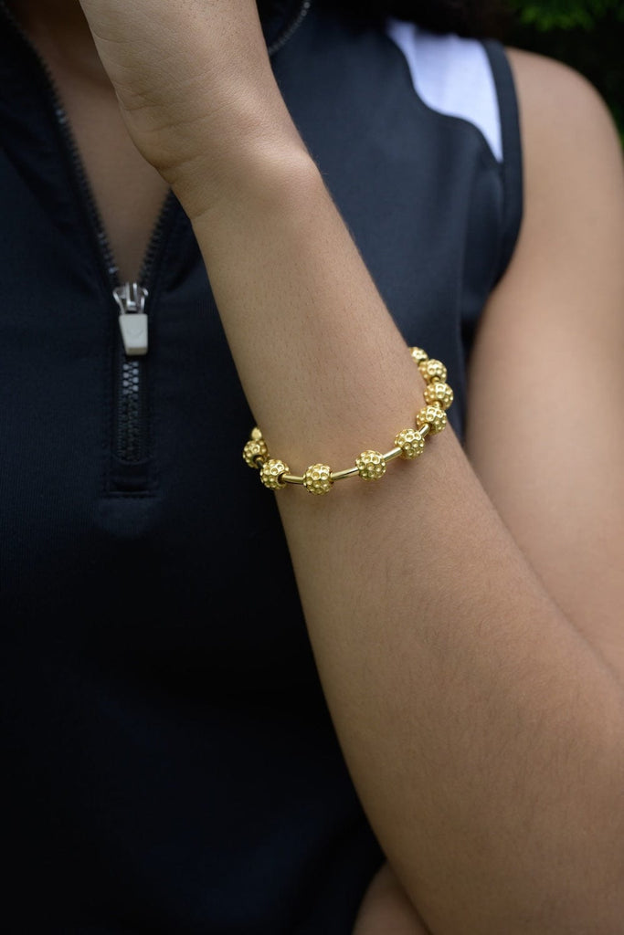 Chelsea Charles Jewelry Bracelet Golf Goddess Gold Golf Ball Bead Stroke Counter Bracelet