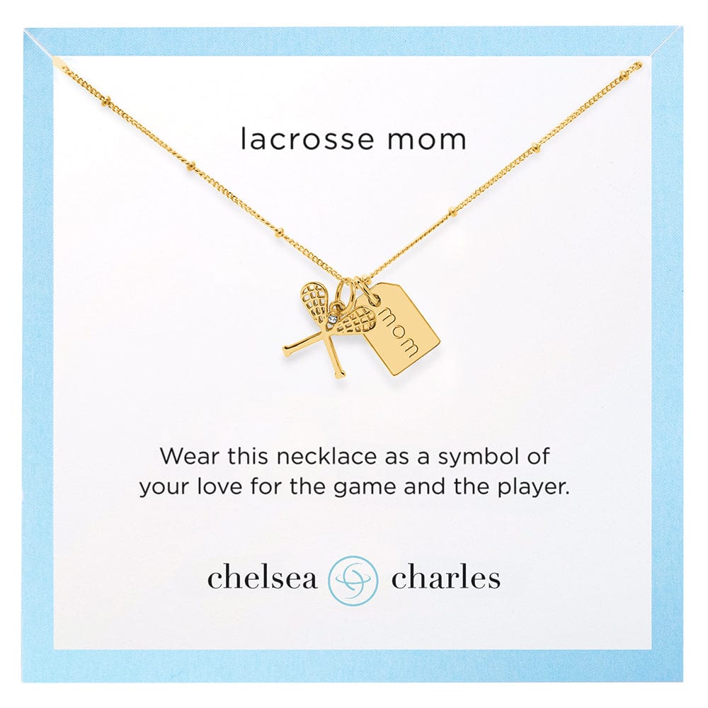 CC Sport Lacrosse Mom Double Charm Necklace