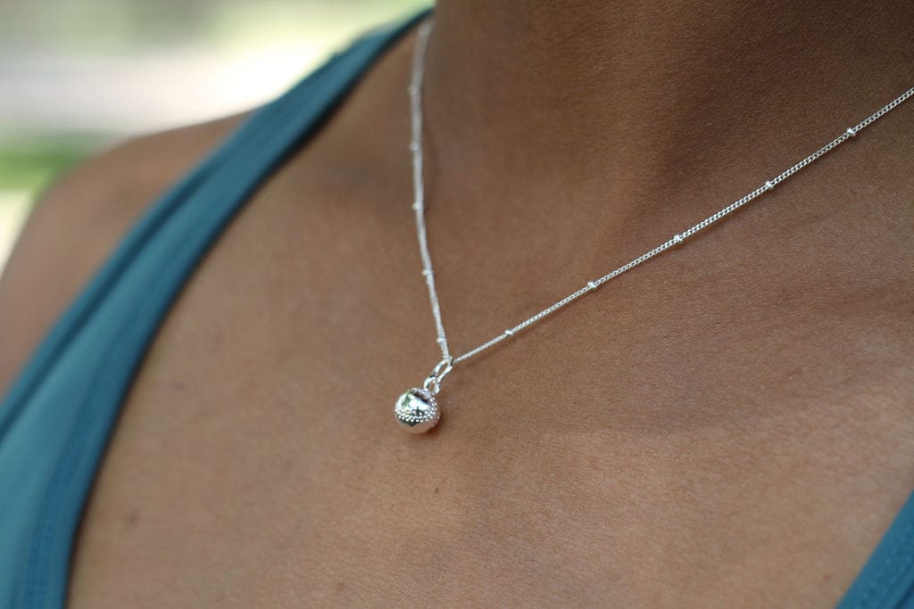 CC Sport Silver Softball Necklace by Chelsea Charles