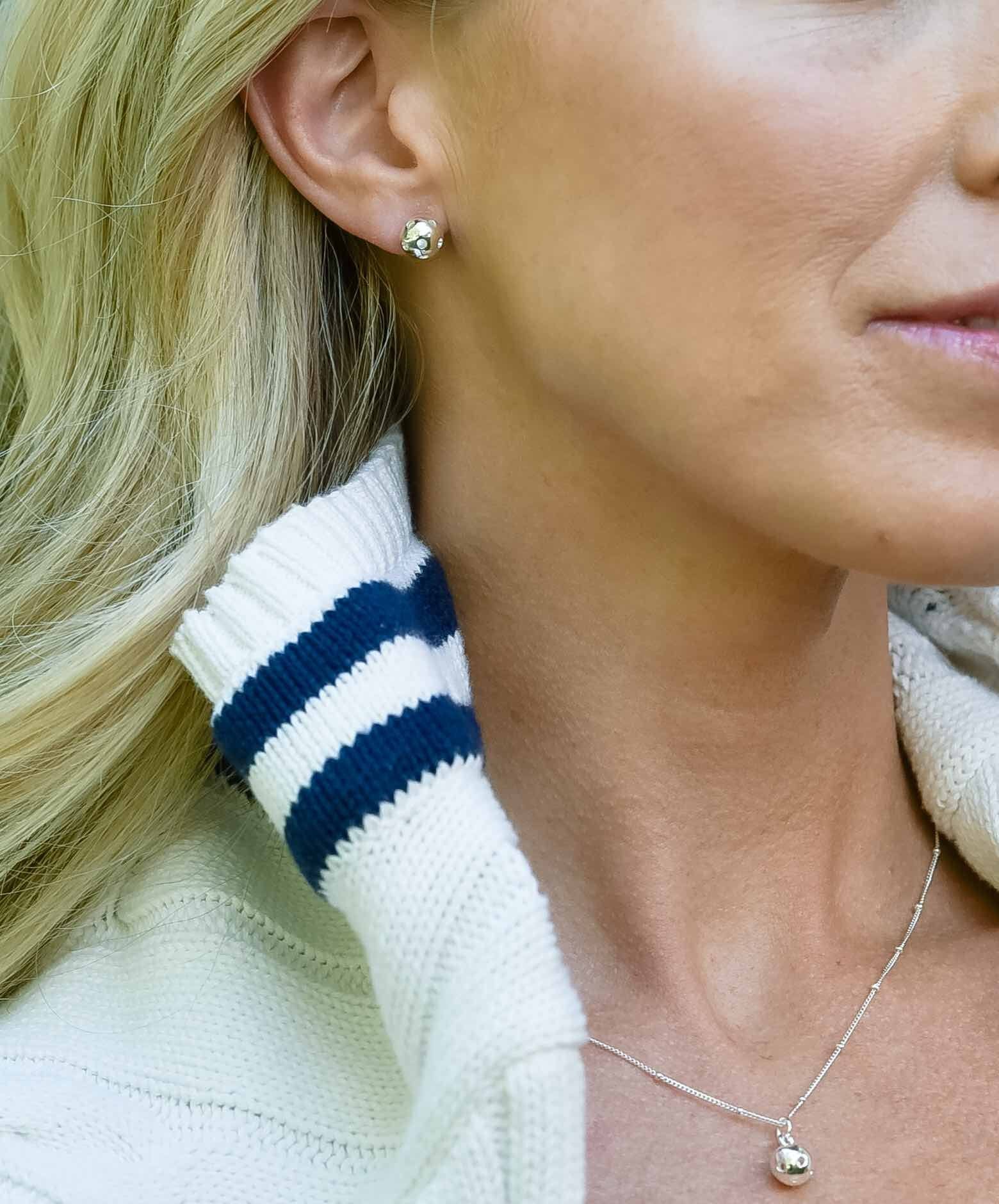 CC Sport Silver Pickleball Earrings by Chelsea Charles | Chelsea