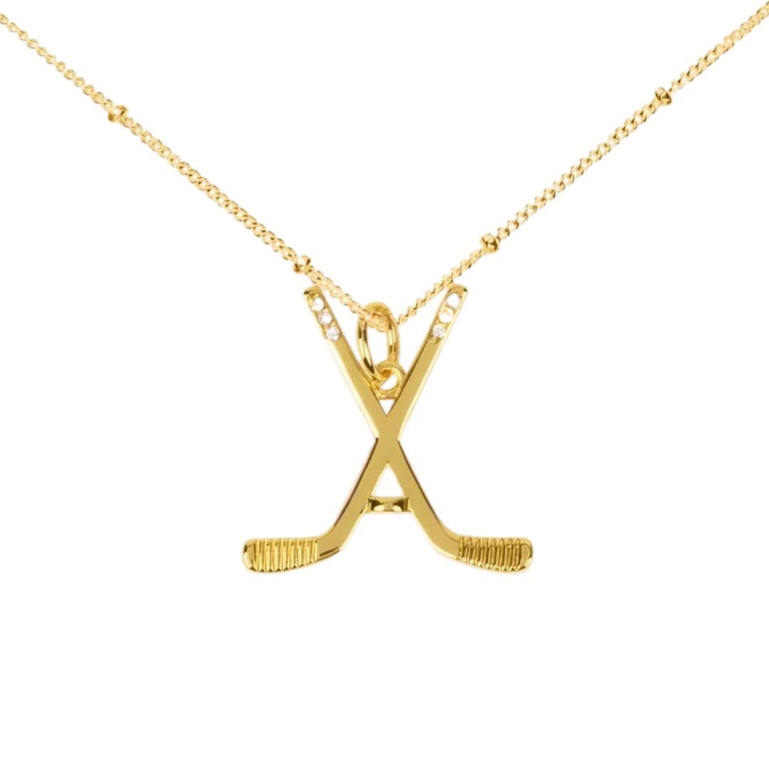 Collana con Ciondolo a Forma di Palla da Hockey in Acciaio Inossidabile, Gioiello con Logo del Bastone da Hockey su Ghiaccio Intergalattico, Regalo Sportivo per Donne Collana con Ciondolo a Forma di Palla da Hockey in Acciaio Inossidabile, Gioiello con Logo del Bastone da Hockey su Ghiaccio Intergalattico, Regalo Sportivo per Donne