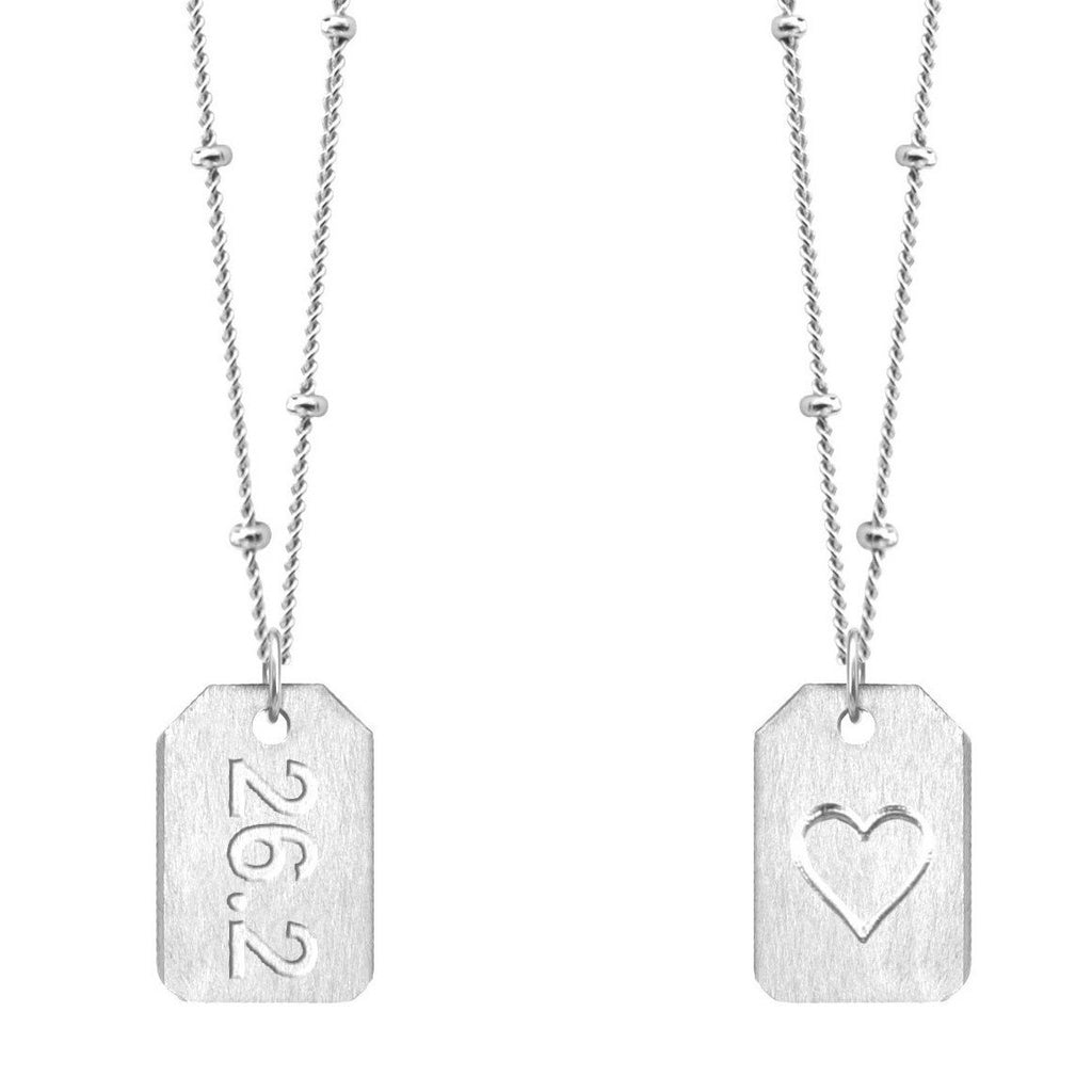 Chelsea Charles 26.2 Sterling Silver Love Tag Necklace