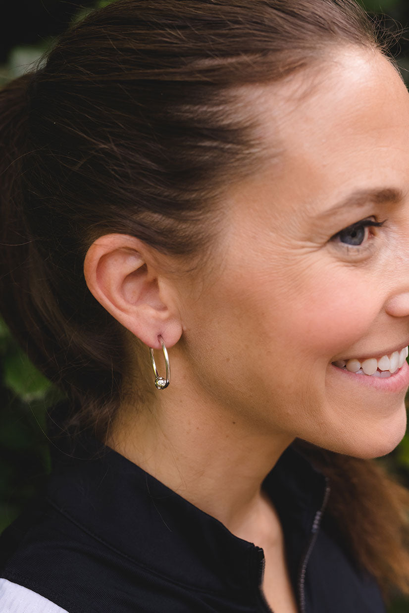 Birdie Silver Mini Hoop Earrings | Lightweight and Elegant Hoops