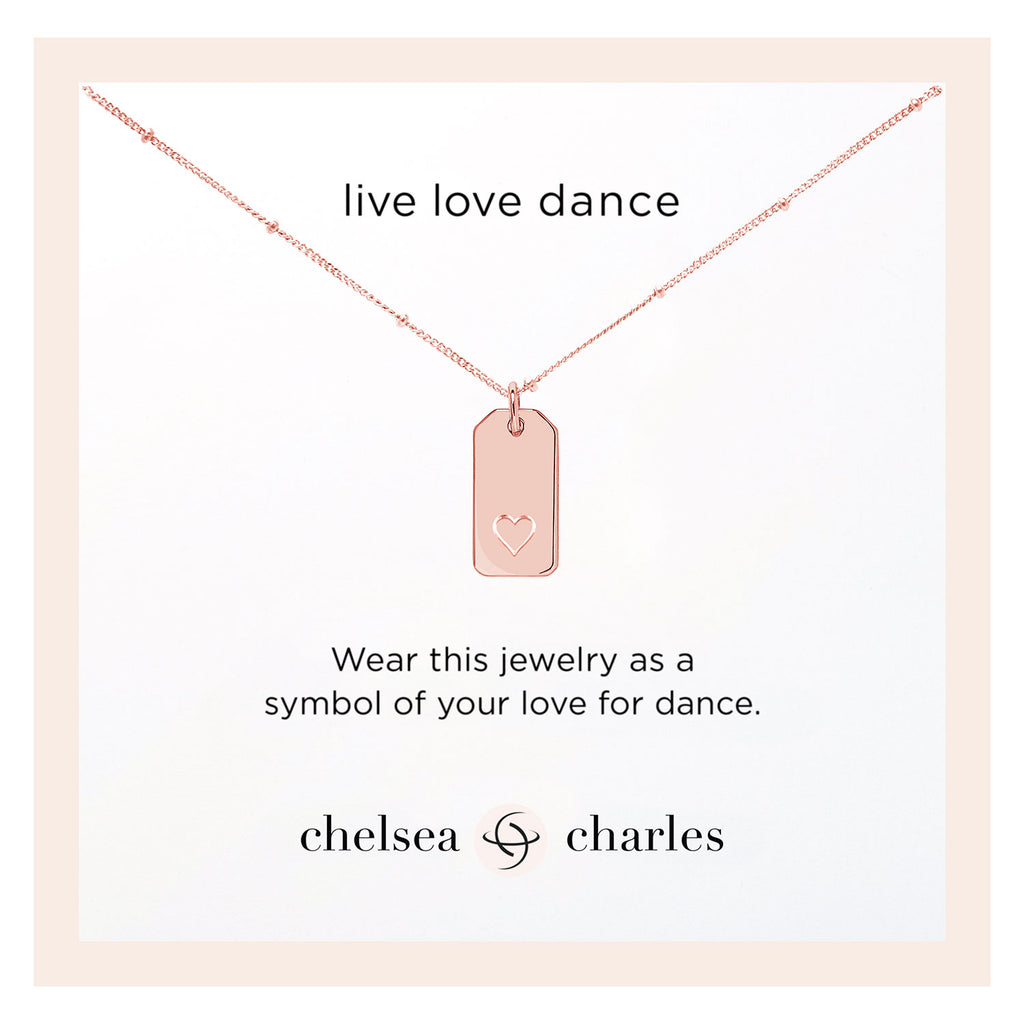 Rose Gold Dance Reversible Charm Necklace by Chelsea Charles