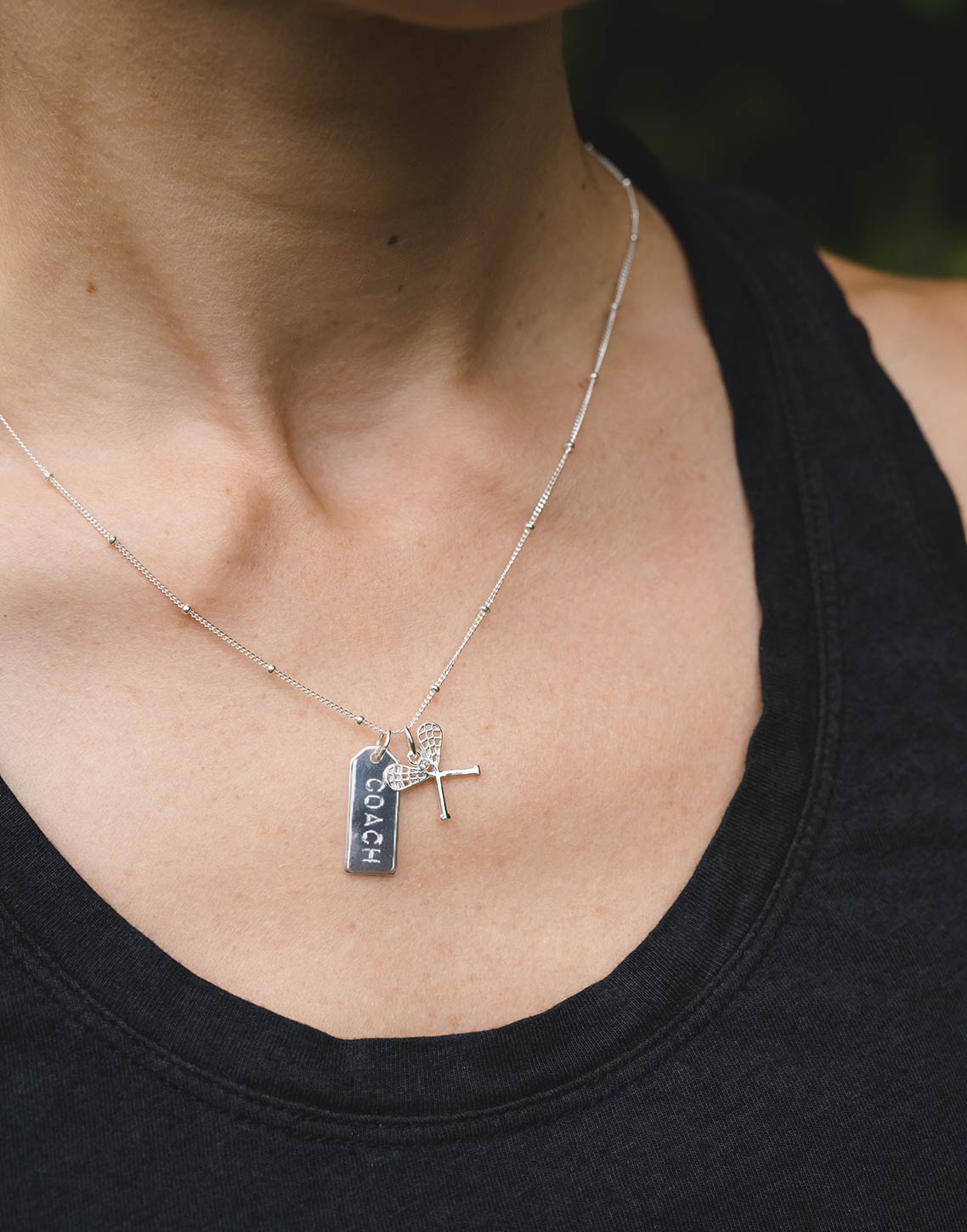 CC Sport Lacrosse Coach Charm Necklace by Chelsea Charles