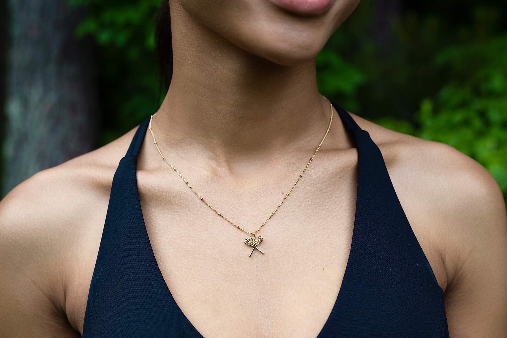 ノルディックウェア　charms Gold CC Sport Gold Lacrosse Charm Necklace by Chelsea Charles | Chelsea