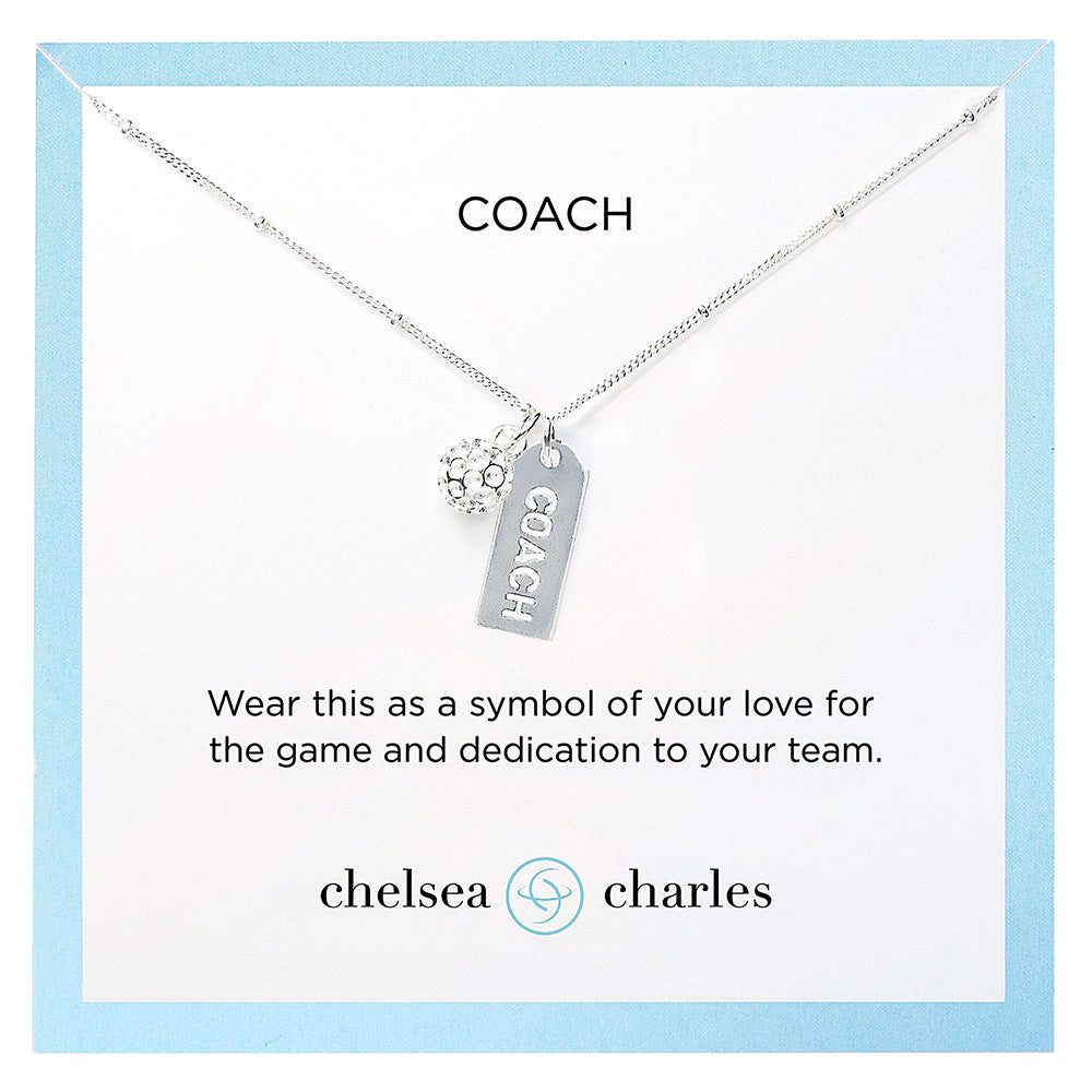 CC Sport Silver Golf Coach Charm Necklace by Chelsea Charles