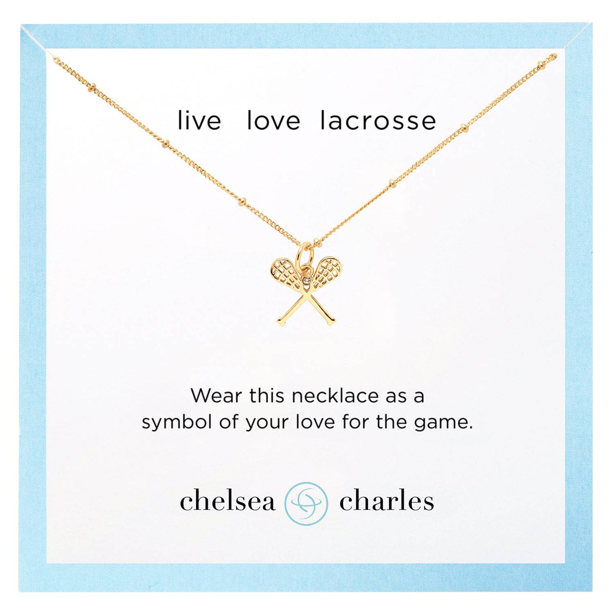 ノルディックウェア　charms Gold CC Sport Gold Lacrosse Charm Necklace by Chelsea Charles | Chelsea