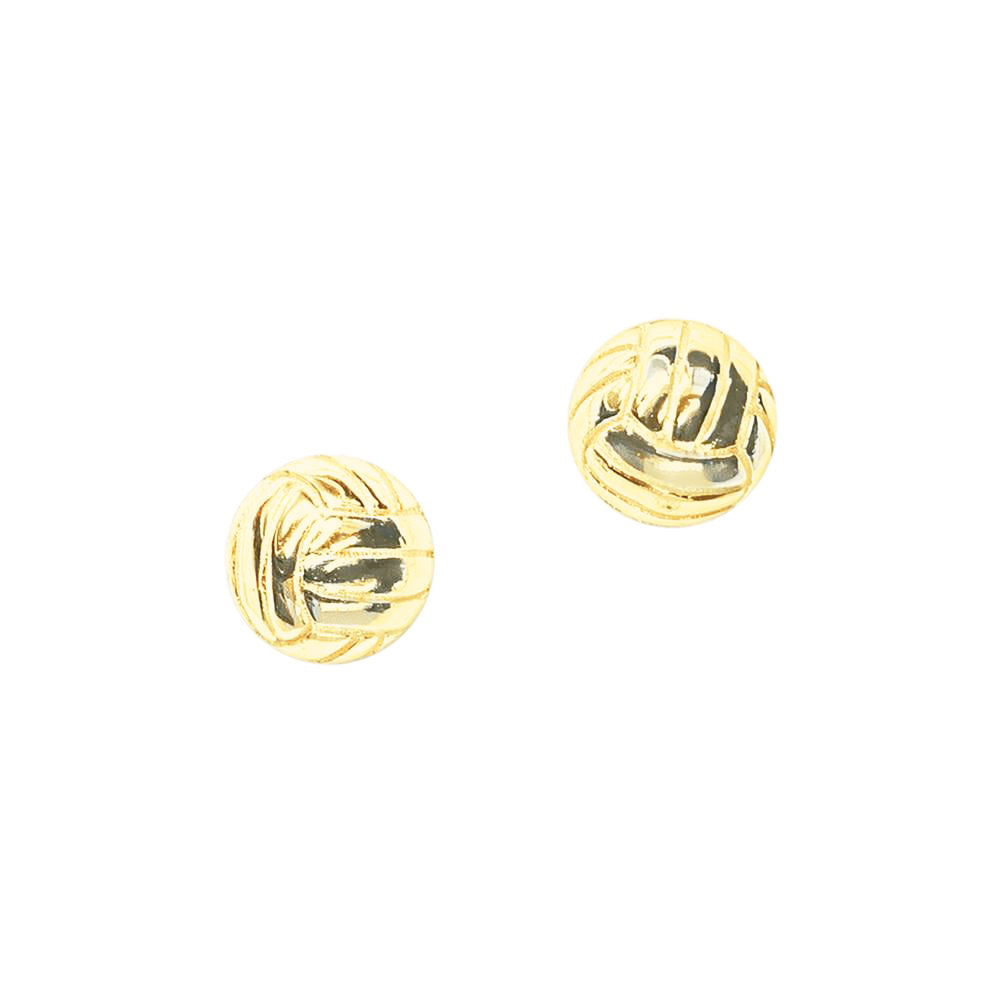 CC Sport Gold Volleyball Earrings by Chelsea Charles