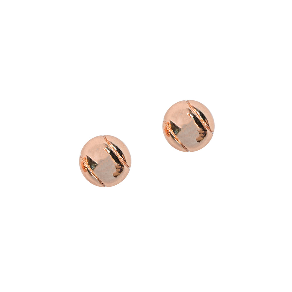 CC Sport Rose Gold Tennis Ball Earrings by Chelsea Charles