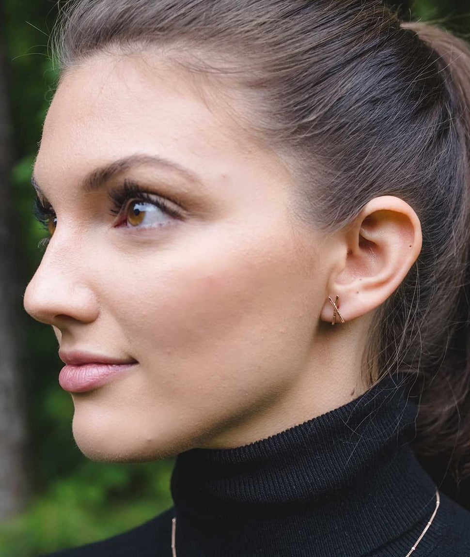 CC Sport Rose Gold Ski Earrings by Chelsea Charles CC Sport Rose Gold Ski Earrings by Chelsea Charles
