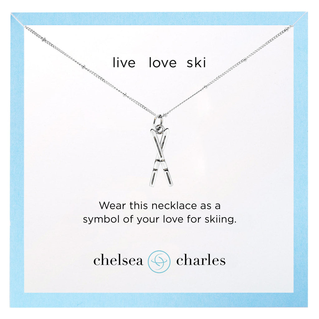 Chelsea Charles Silver Ski Necklace