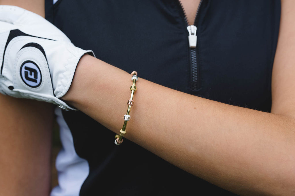 Gimme That: Ruvido golf tee bracelets in gold and sterling silver for men,  women