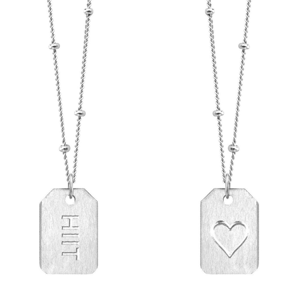 Chelsea Charles HIIT Sterling Silver Love Tag Necklace