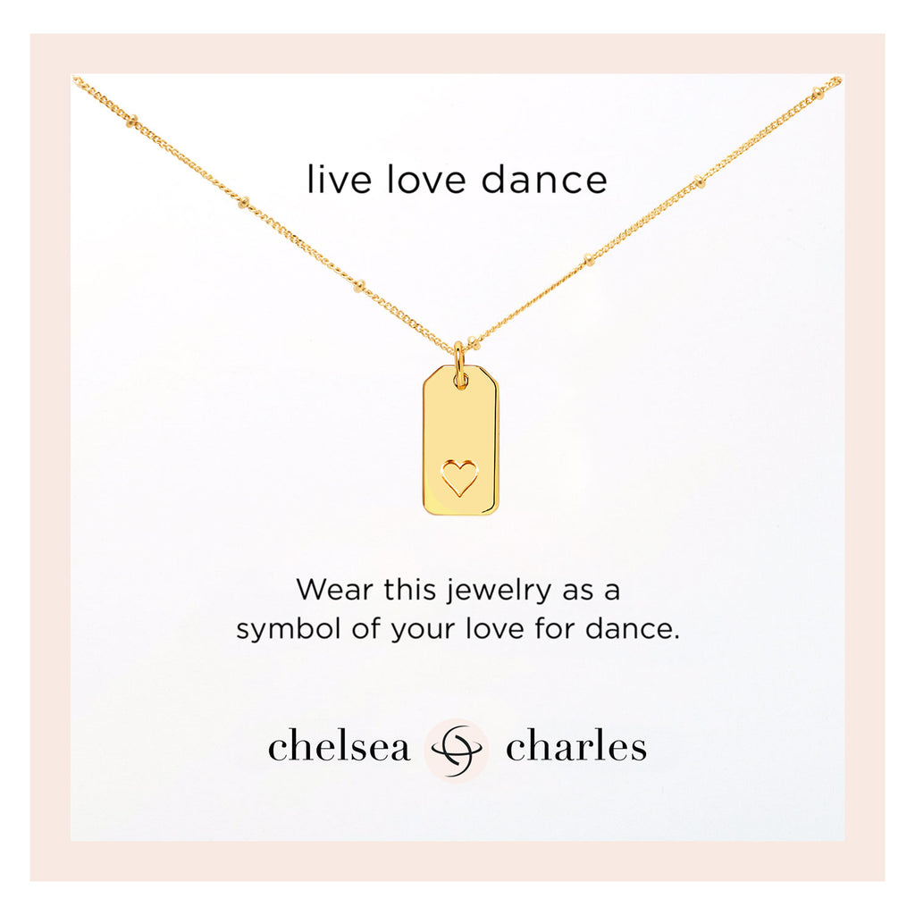 Gold Dance Charm Necklace (Reversible)