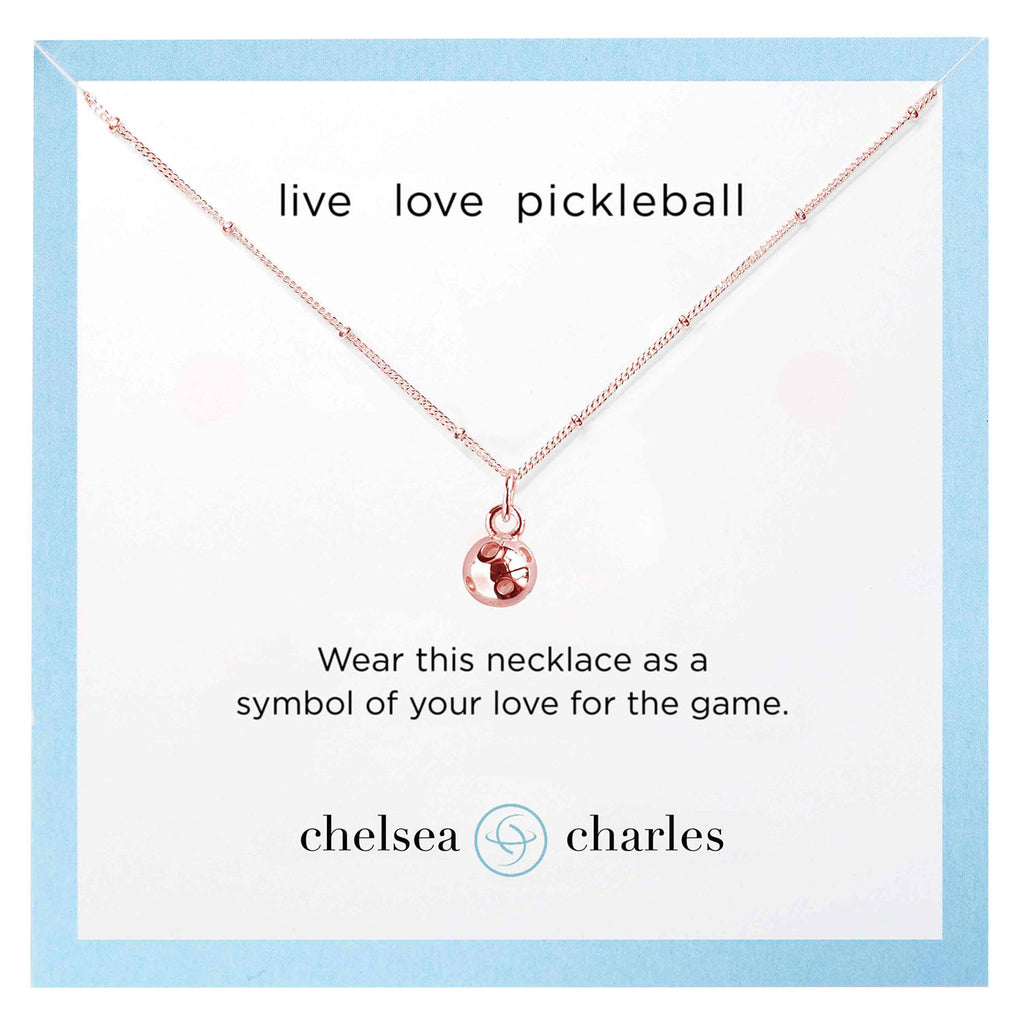 CC Sport Pickleball Rose Gold Necklace by Chelsea Charles