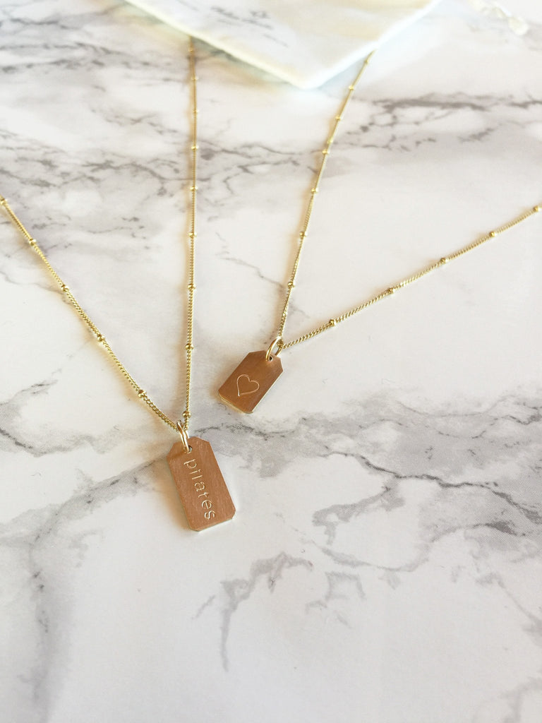 Love Tag Necklace - pilates
