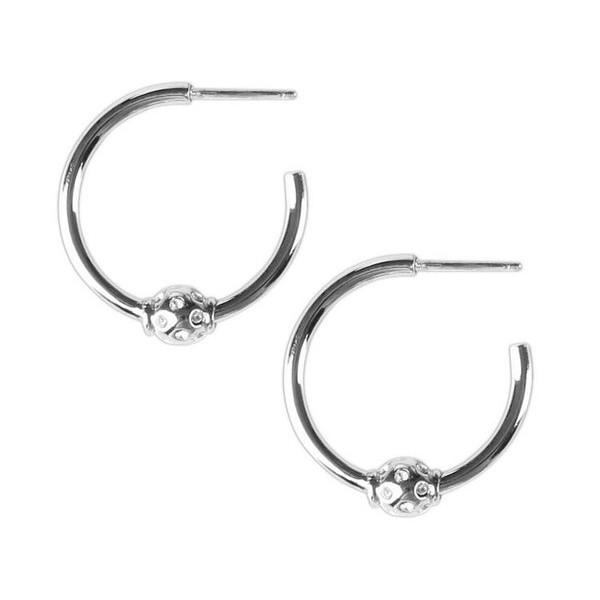 Birdie Silver Mini Hoop Earrings by Chelsea Charles
