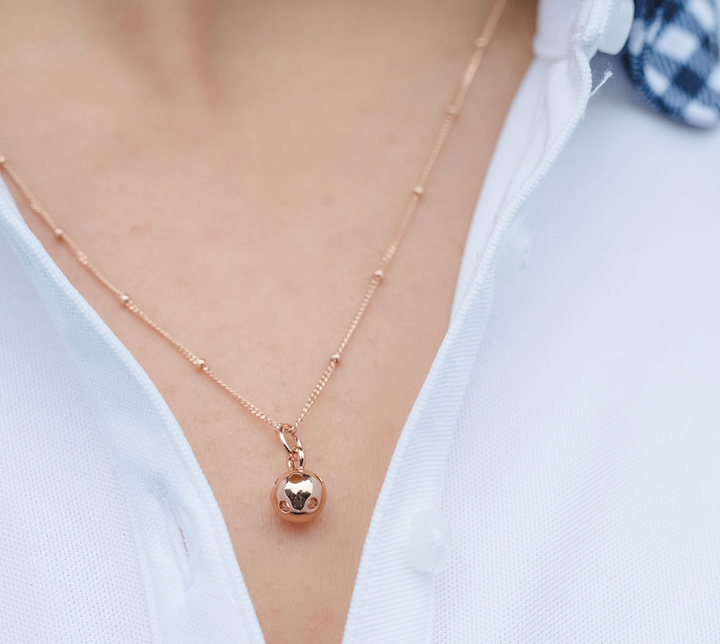 Chelsea Charles Rose Gold Pickleball Necklace