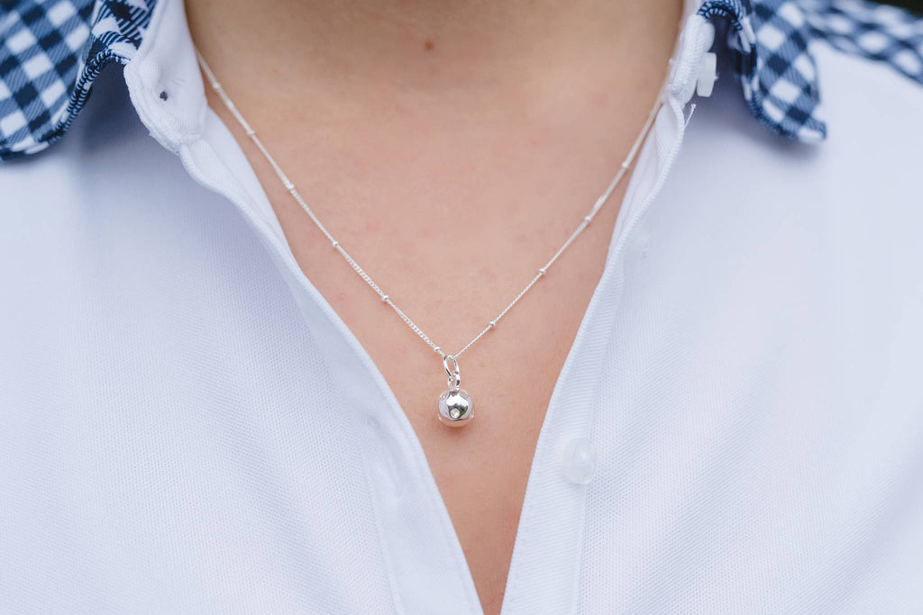 CC Sport Silver Pickleball Charm Necklace by Chelsea Charles