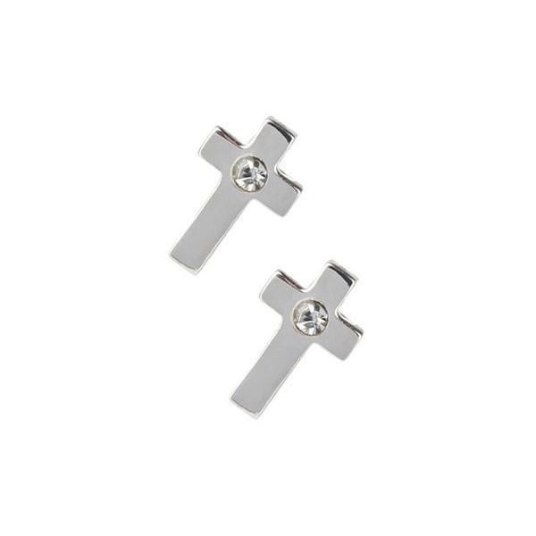 Mini cross stud discount earrings