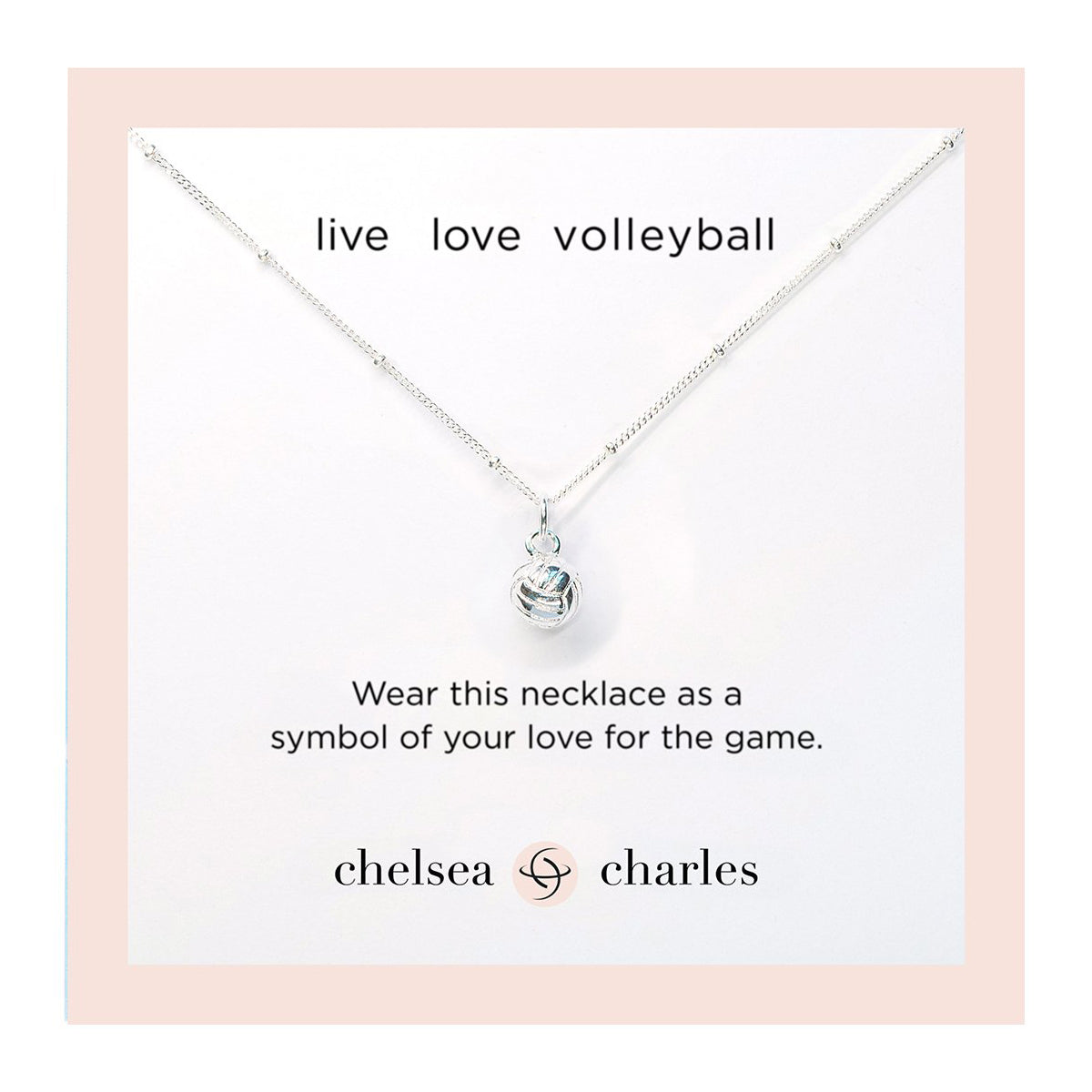 Sterling silver on sale volleyball necklace