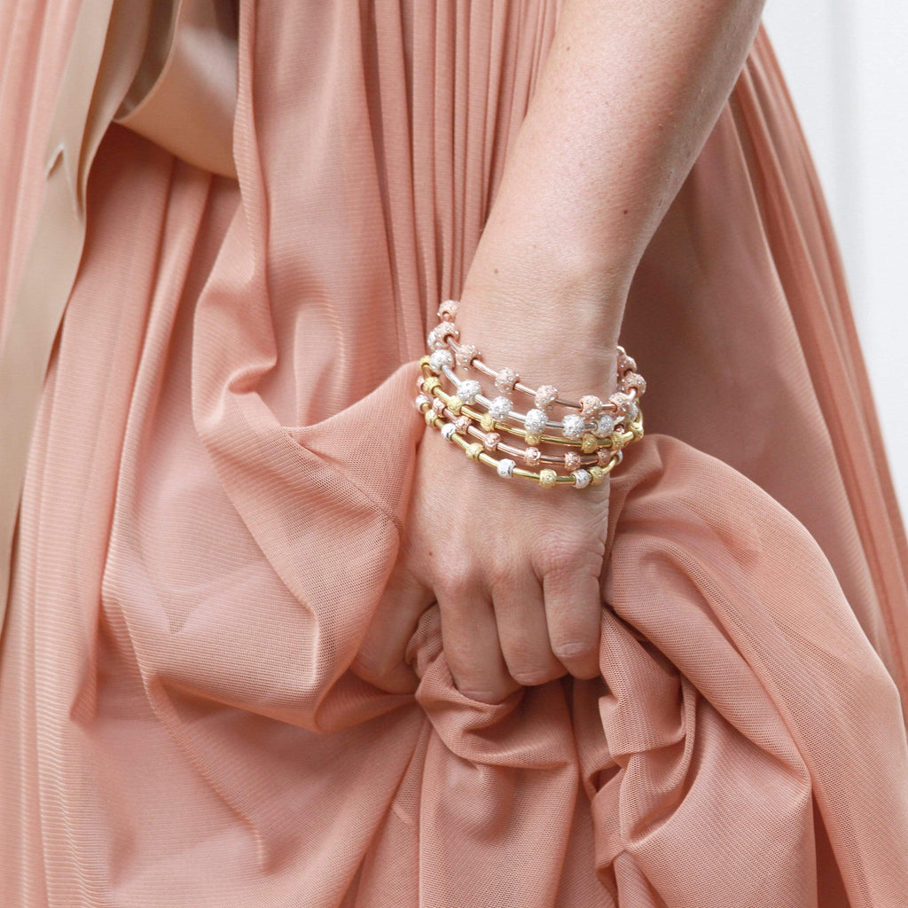 Count Me Healthy Crystal and Rose Gold Bracelet by Chelsea Charles