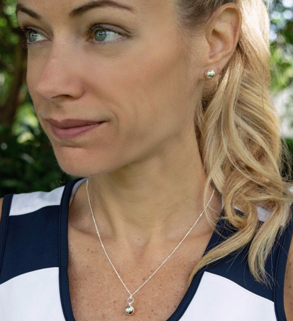 CC Sport Silver Tennis Charm Necklace by Chelsea Charles