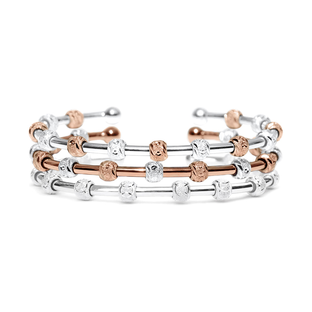 Count Me Healthy Rose gold and silver Hannah Stack by Chelsea Charles