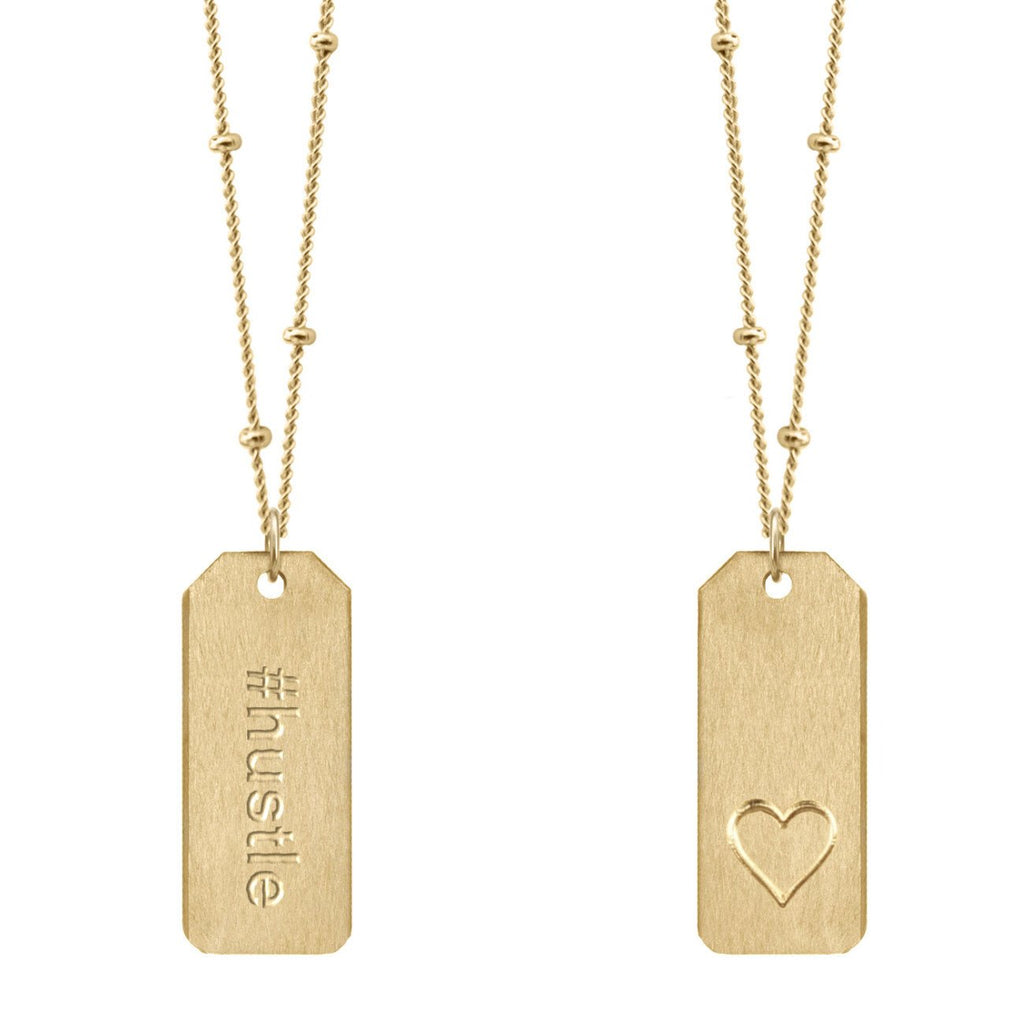 Chelsea Charles #hustle gold Love Tag necklace