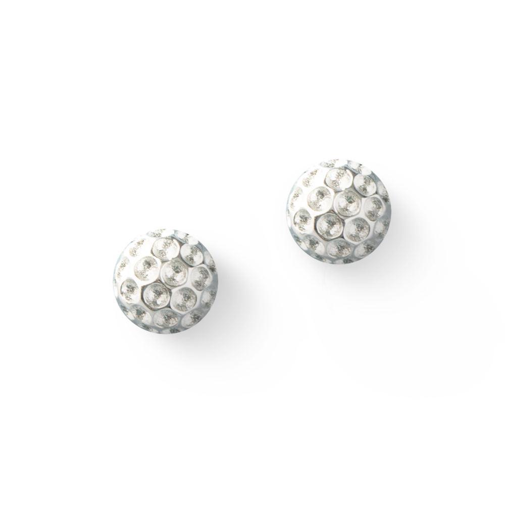 Golf Goddess Silver Golf Ball Earrings by Chelsea Charles