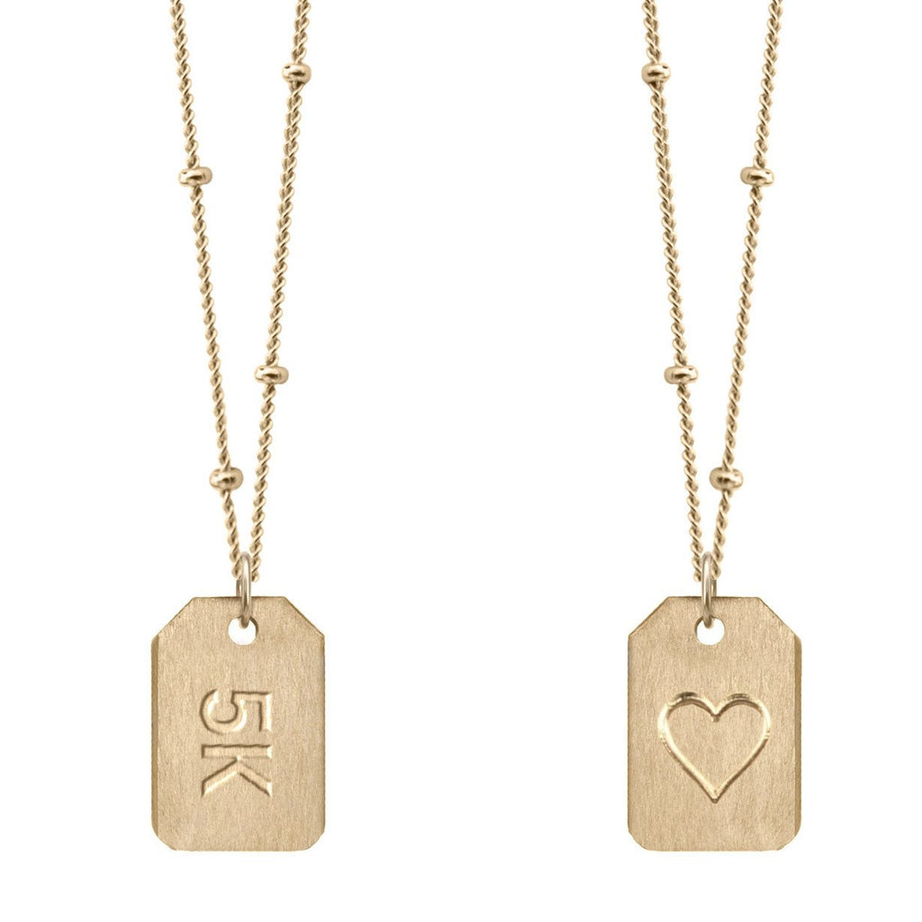 Chelsea Charles 5k gold Love Tag necklace