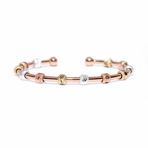 Count Me Healthy Rose Gold Tri-Color Galaxy Bracelet by Chelsea Charles
