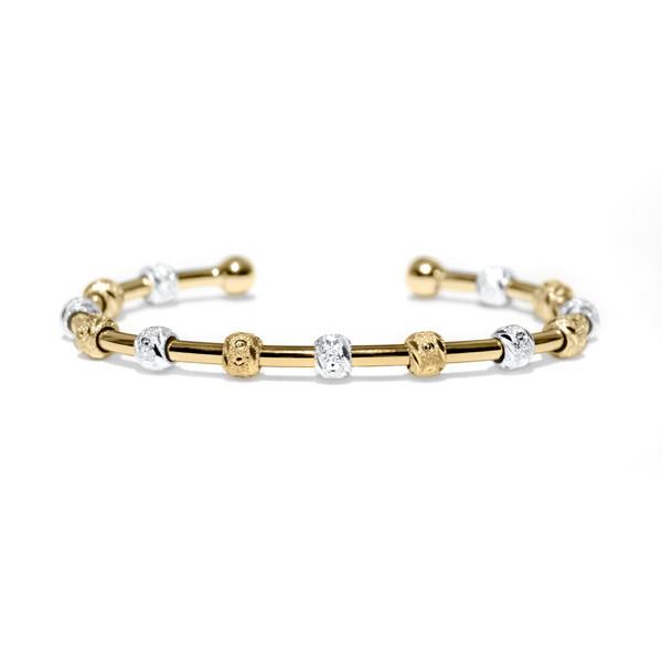 Count Me Healthy Laurel Gold and Silver Bracelet by Chelsea Charles