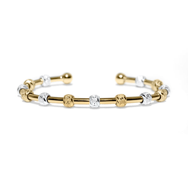 Golf Goddess Two-Tone Gold and Silver Stroke Counter Bracelet by Chelsea Charles